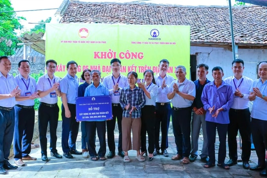 Hỗ trợ 300 triệu đồng xây nhà Đại đoàn kết cho hộ khó khăn tại xã Đa Phúc