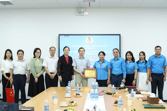 Lãnh đạo Liên đoàn Lao động TP Hà Nội tiếp Đoàn đại biểu Tổng Công hội Trung Quốc