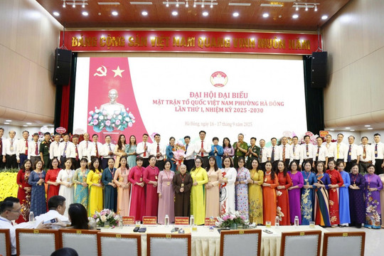 Đại hội MTTQ Việt Nam phường Hà Đông Đổi mới mạnh mẽ phương thức hoạt động mặt trận theo hướng số hóa