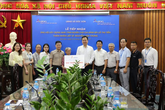 Xã Sóc Sơn hỗ trợ xây nhà tình nghĩa cho thân nhân liệt sỹ