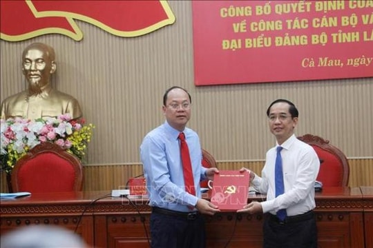 Đồng chí Hồ Thanh Thủy giữ chức Phó Bí thư Tỉnh ủy Cà Mau