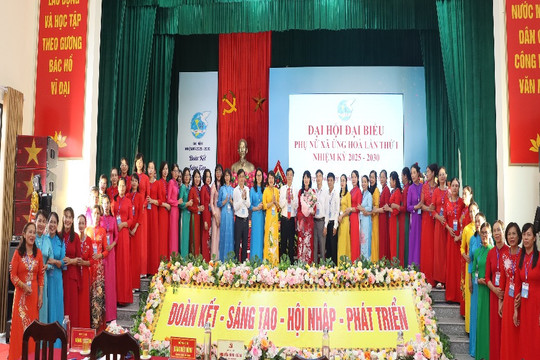 Đại hội Đại biểu Phụ nữ xã Ứng Hoà lần thứ I, nhiệm kỳ 2025-2030: Phát huy vai trò chủ thể của phụ nữ trong các hoạt động phát triển kinh tế xã hội của địa phương