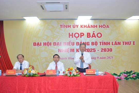 Khánh Hòa họp báo thông tin về Đại hội đại biểu Đảng bộ tỉnh lần thứ nhất