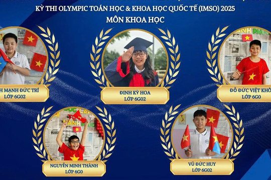 50% thành viên đội tuyển quốc gia IMSO 2025 là học sinh một trường tư thục Hà Nội