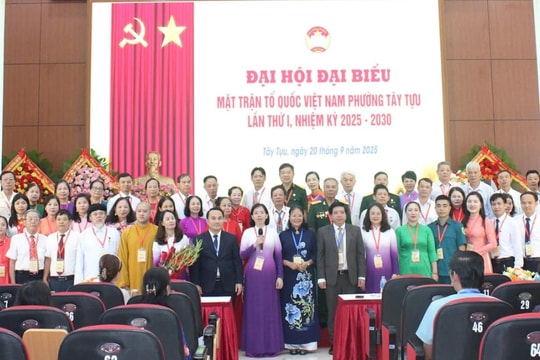 Đồng chí Chu Thị Thu Hà giữ chức Chủ tịch Ủy ban MTTQ phường Tây Tựu