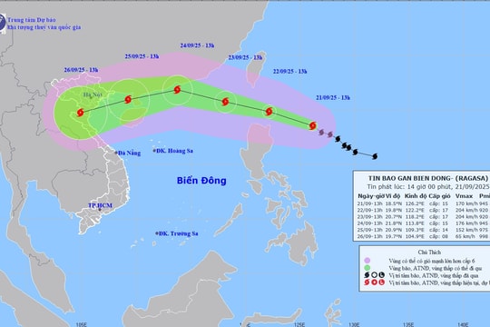 Siêu bão Ragasa hướng vào đất liền, miền Bắc mưa lớn