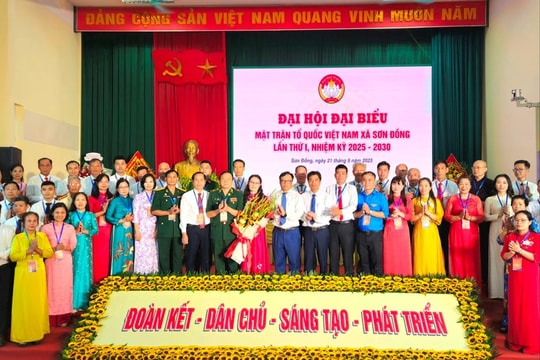 Đại hội đại biểu Ủy ban MTTQ xã Sơn Đồng nhiệm kỳ 2025-2030: Luôn là liên minh chính trị, đại diện cho khối đại đoàn kết toàn dân tộc