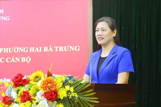 Bà Trần Lưu Quỳnh là Chủ tịch Công đoàn phường Hai Bà Trưng