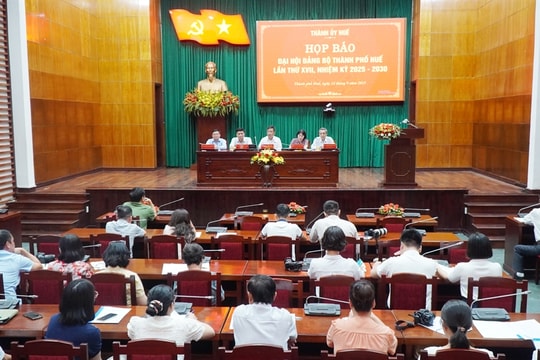 Đại hội Đảng bộ thành phố Huế sẽ diễn ra từ ngày 2 đến 4-10