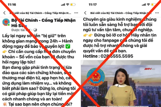 Cảnh báo Facebook giả mạo Bộ Tài chính để lừa đảo
