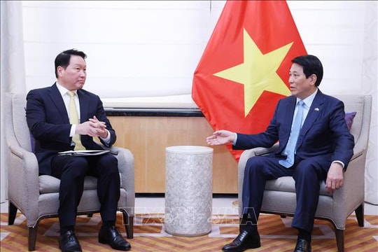 Chủ tịch nước Lương Cường tiếp Chủ tịch Tập đoàn SK Group