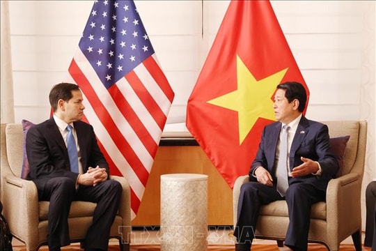 Chủ tịch nước Lương Cường tiếp Ngoại trưởng Hoa Kỳ Marco Rubio