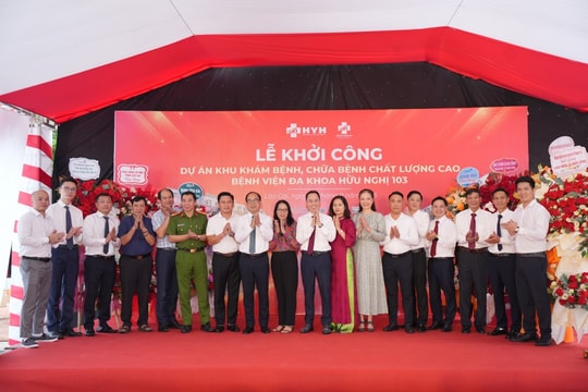 Lễ khởi công Dự án Khu khám bệnh, chữa bệnh chất lượng cao - Bệnh viện Đa khoa Hữu nghị 103 (tỉnh Lào Cai) Bước tiến mới trong chăm sóc sức khỏe cộng đồng