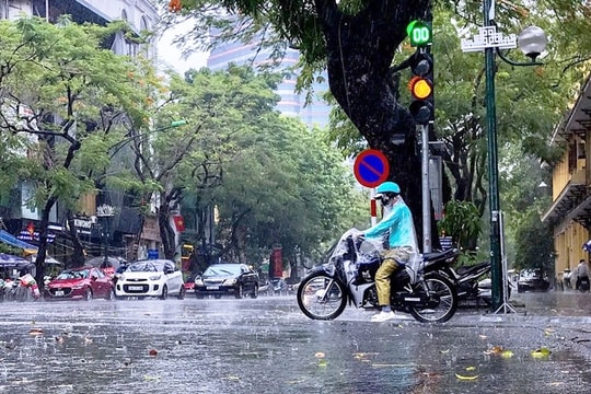 Bắc Bộ còn mưa vừa, mưa to và rải rác có dông