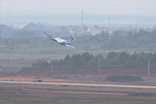 Sân bay Long Thành đón chuyến bay hiệu chuẩn đầu tiên