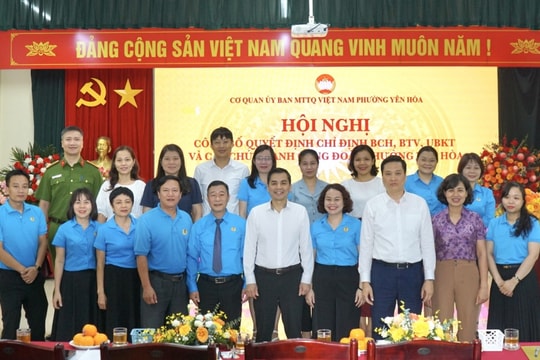 Công bố quyết định thành lập Công đoàn phường Yên Hòa