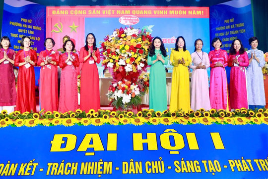 Ra mắt Ban Chấp hành Hội Liên hiệp phụ nữ phường Hai Bà Trưng gồm 48 người