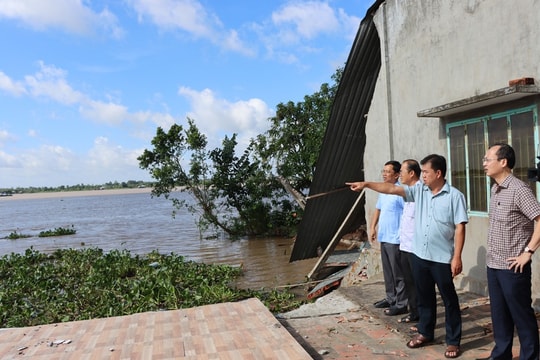 Đồng Tháp công bố tình huống khẩn cấp sạt lở bờ sông Tiền