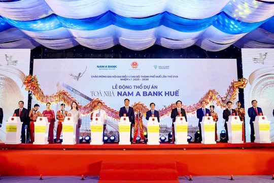 Lễ động thổ tòa nhà Nam A Bank Huế - công trình xanh gắn kết hành trình di sản miền Trung