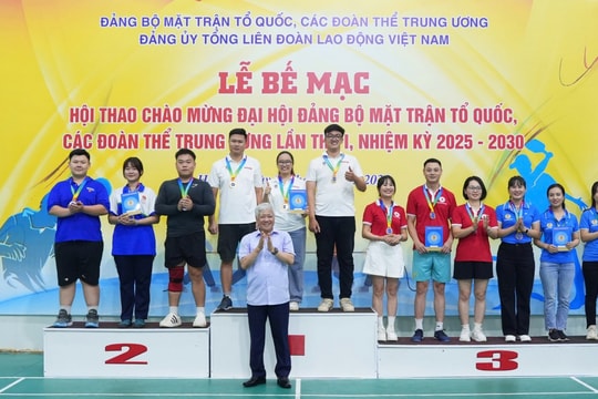 Bế mạc Hội thao chào mừng Đại hội Đảng bộ MTTQ, các đoàn thể Trung ương