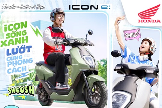 Xe gắn máy điện Honda ICON e: - Icon sống xanh, lướt cùng phong cách