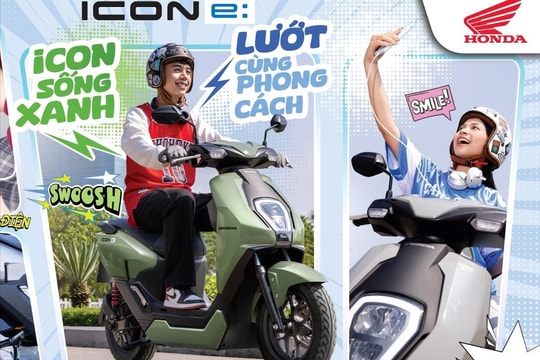 Xe gắn máy điện Honda ICON e: - Icon sống xanh, lướt cùng phong cách