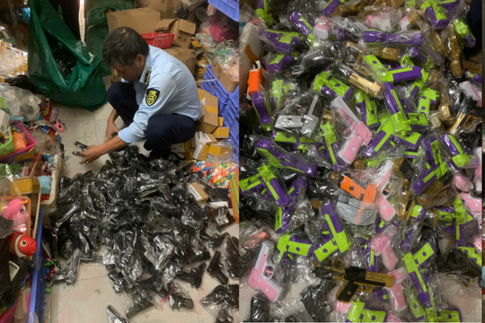 Hà Nội: Thu giữ 660 đồ chơi hình súng nhập lậu