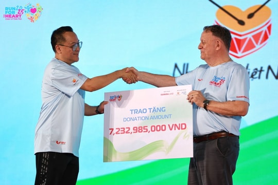 Quyên góp hơn 7 tỷ đồng từ giải “Chạy vì trái tim 2025”