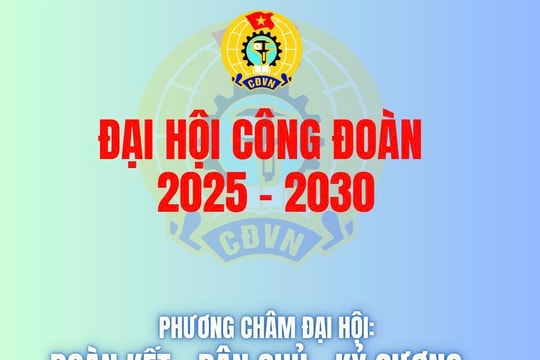 Infographic: Tổ chức Đại hội Công đoàn các cấp, nhiệm kỳ 2025 - 2030