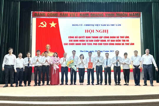 Công đoàn xã Thư Lâm chính thức được thành lập và đi vào hoạt động