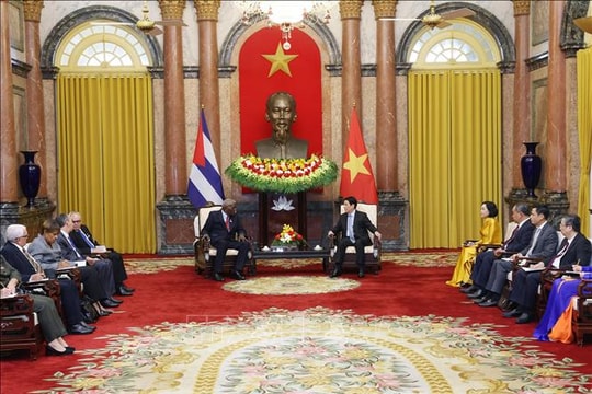 Chủ tịch Quốc hội Cuba hội kiến Chủ tịch nước Lương Cường