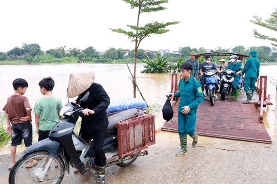 Xã Minh Châu đóng ngầm tràn, kịp thời sơ tán người và nông sản