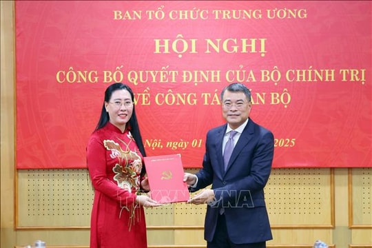Đồng chí Bùi Thị Quỳnh Vân giữ chức Phó Trưởng ban Tổ chức Trung ương