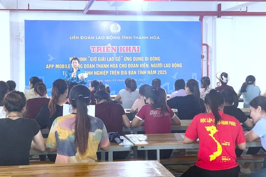 LĐLĐ tỉnh Thanh Hóa triển khai mô hình “Giờ giải lao số”