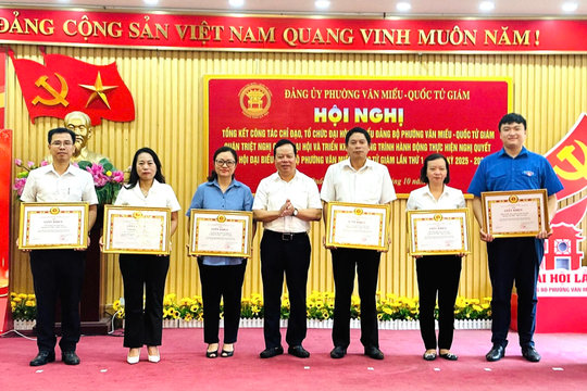 Phường Văn Miếu – Quốc Tử Giám tổng kết công tác tổ chức Đại hội Đảng bộ phường lần thứ I
