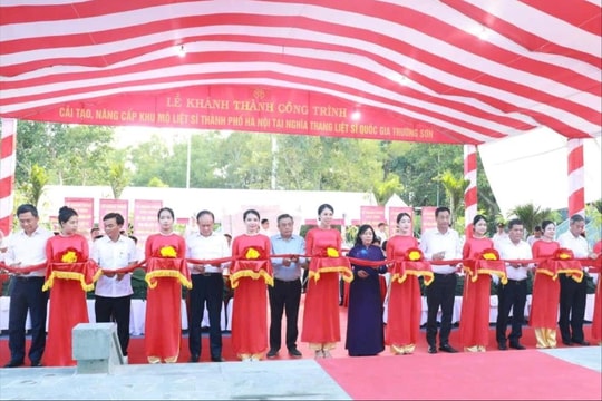 Khánh thành công trình cải tạo, nâng cấp khu mộ liệt sĩ thành phố Hà Nội tại Nghĩa trang Liệt sĩ quốc gia Trường Sơn