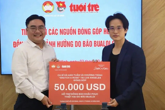 Ca sĩ Hà Anh Tuấn ủng hộ hơn 1,3 tỷ đồng cho đồng bào bị ảnh hưởng bởi bão số 10