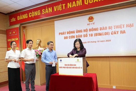 Bộ Y tế phát động ủng hộ đồng bào vùng lũ sau bão số 10