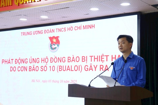 Trung ương Đoàn phát động ủng hộ đồng bào bị thiệt hại do bão số 10