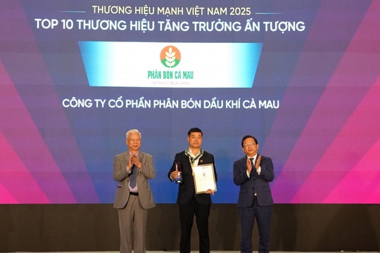 Top 10 thương hiệu tăng trưởng ấn tượng 2025: ​​​​Phân bón Cà Mau xuất khẩu bứt phá, khẳng định vị thế tiên phong