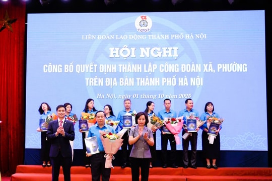 Công đoàn phường Kim Liên đi vào hoạt động với gần 100 Công đoàn cơ sở