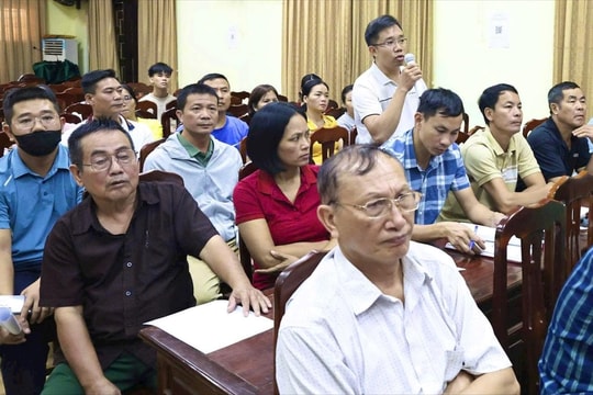 Xã Thường Tín lấy ý kiến các hộ dân về đồ án quy hoạch xây dụng khu tái định cư Nhị Khê