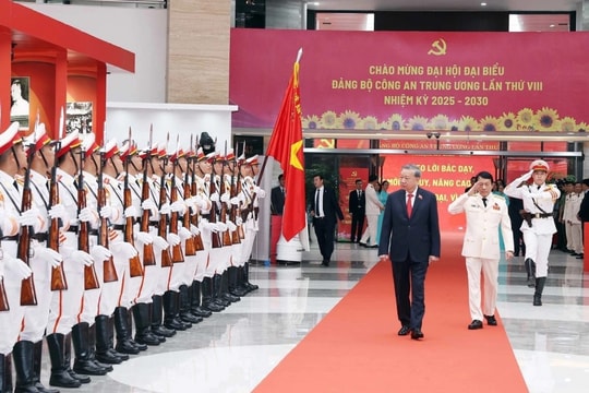 Tổng Bí thư Tô Lâm dự Đại hội đại biểu Đảng bộ Công an Trung ương