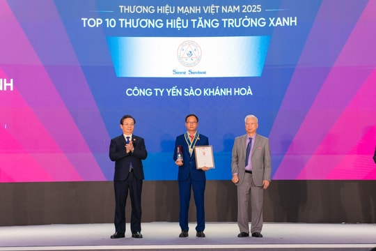 Yến Sào Khánh Hòa lọt Top 10 Thương hiệu Tăng trưởng Xanh 2025