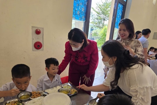 Xã Quảng Bị (Hà Nội) Nâng cao chất lượng bữa ăn bán trú các trường tiểu học