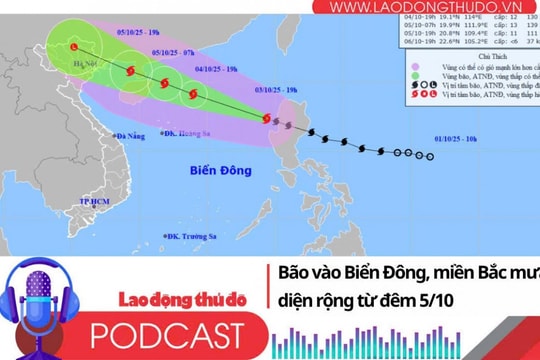 Điểm những tin nổi bật sáng ngày 4/10/2025: Bão vào Biển Đông, miền Bắc mưa lớn diện rộng từ đêm 5/10