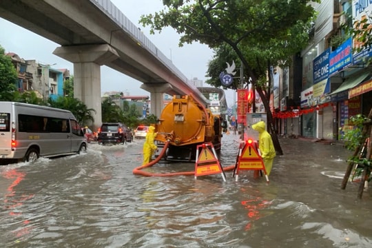 Hà Nội chủ động các kịch bản ứng phó mưa bão gây úng ngập