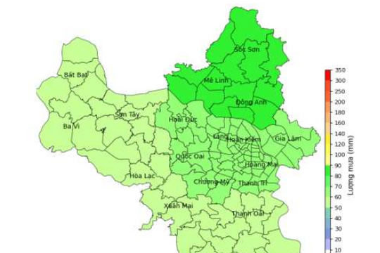 Hà Nội mưa to, lũ sông Tích, sông Bùi lên lại