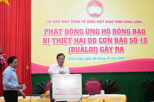 Vĩnh Long phát động ủng hộ đồng bào bị ảnh hưởng bão số 10