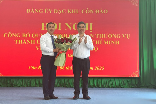 TP Hồ Chí Minh Tân Bí thư Đảng ủy đặc khu Côn Đảo là Ủy viên Ban Thường vụ